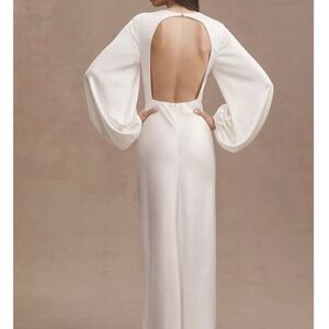 Chic Backless White Maxi Dress
